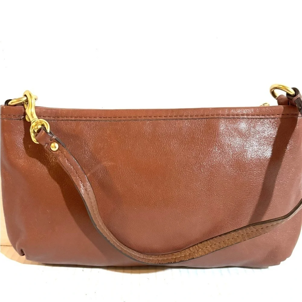 Coach Rich Brown Leather Shoulder Bag